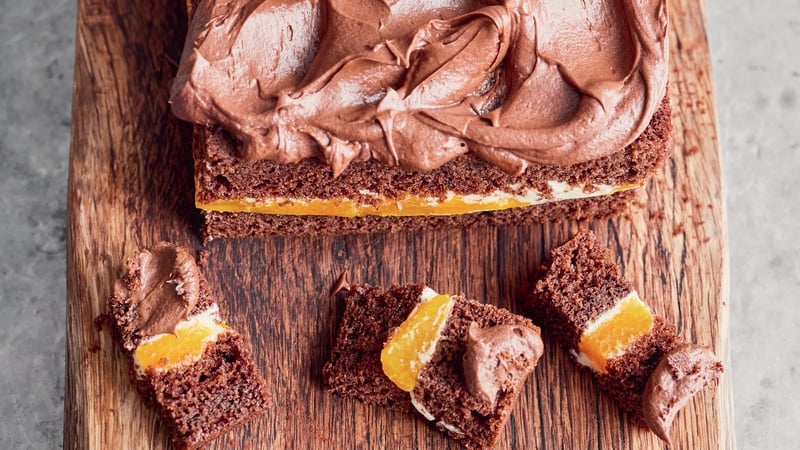 This cake is given a retro twist with tinned mandarin segments.