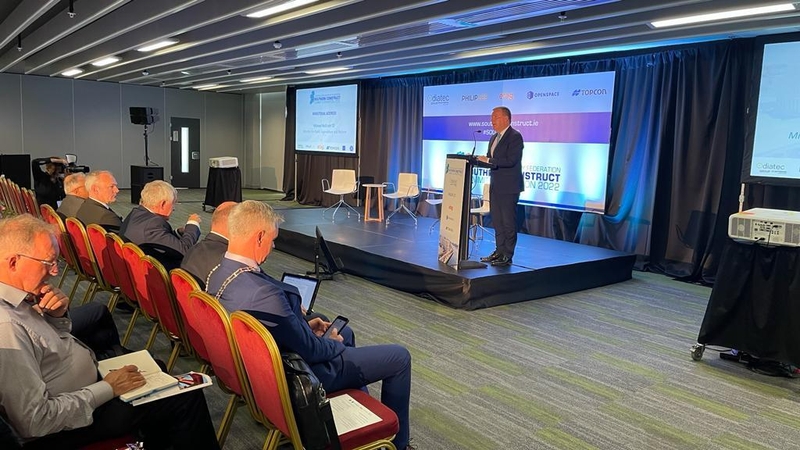 Michael McGrath speaking in Cork this afternoon