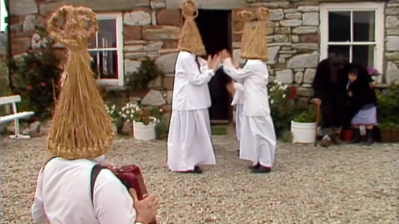 Strawboys in Achill, County Mayo, 1987.