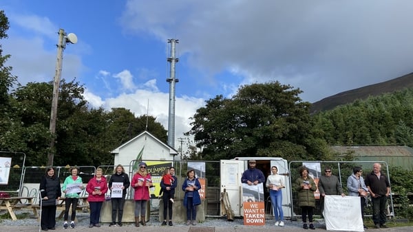 Protestors have remained camped outside the entrance to the site since December