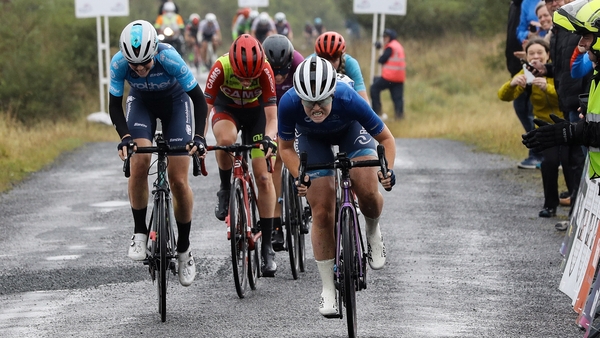 Kate Richardson of the Alba Development Road Team wins the stage. Pic: Lorraine O'Sullivan
