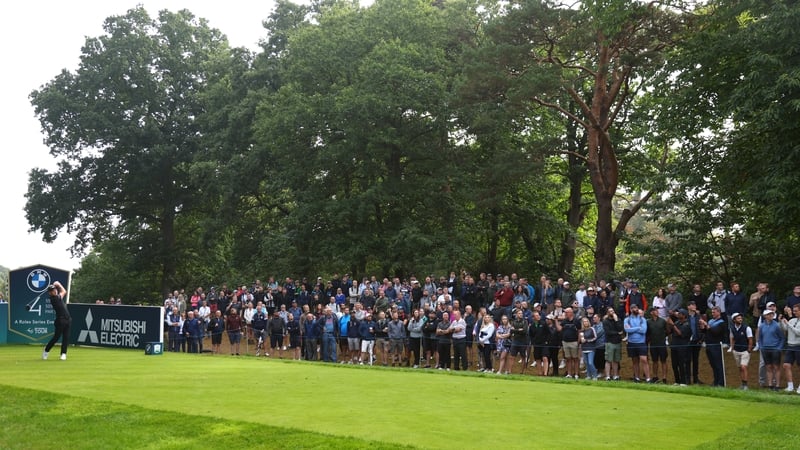 Luke Donald tees off at the BMW PGA Championship