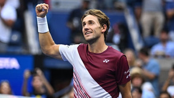 Casper Ruud during his semi final match at the 2022 US Open