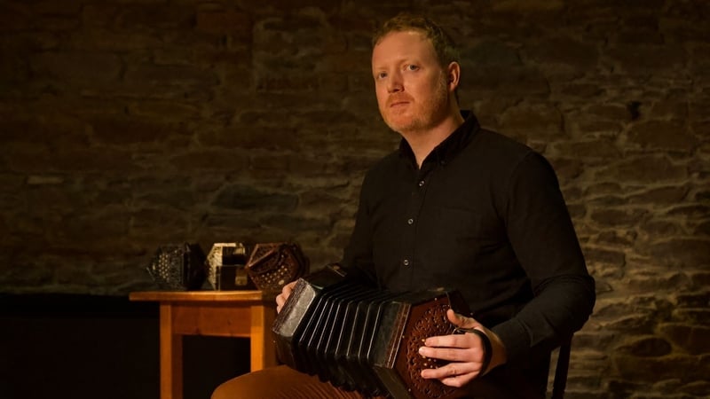 Concertina player Cormac Begley leads the ensemble at Drawing From The Well