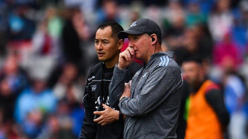 Jason Sherlock (L) and former Dublin manager Jim Gavin