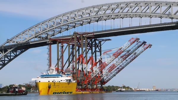 The cranes could not be fully assembled before transportation as they had to pass under bridges to reach their destination