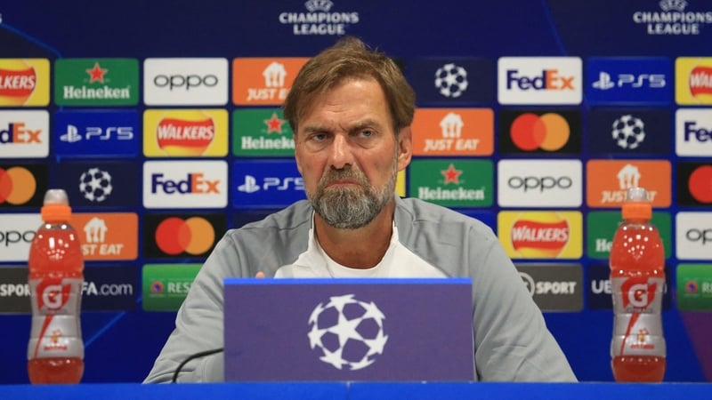 Jurgen Klopp at the pre-match press conference