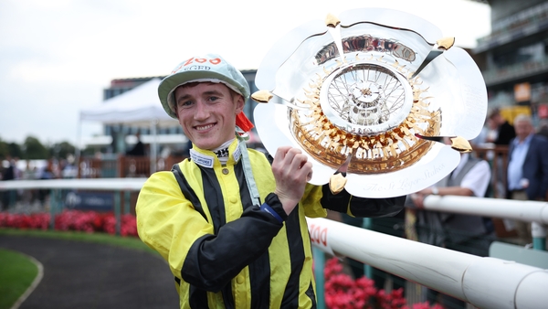 David Egan savours his Cazoo St Leger victory