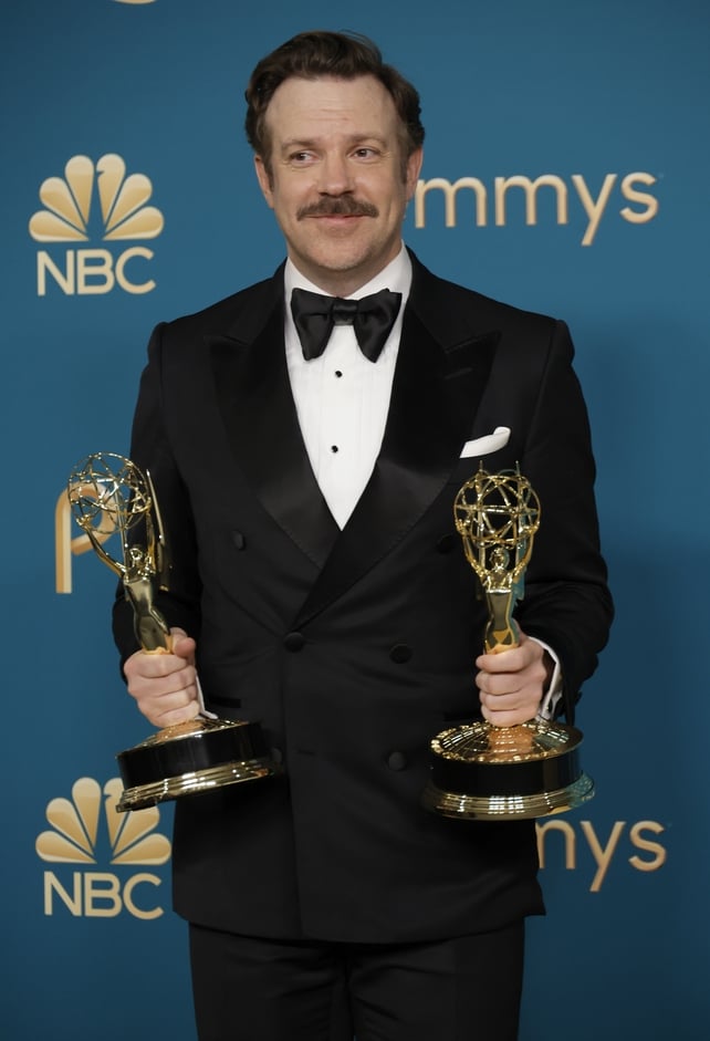 Jason Sudeikis winner of Outstanding Directing For A Comedy Series and Outstanding Lead Actor in a Comedy Series for Ted Lasso