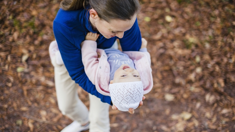 46% of the babies fell asleep after being carried for five minutes, and an additional 18% fell asleep in the minute after (Stock image)