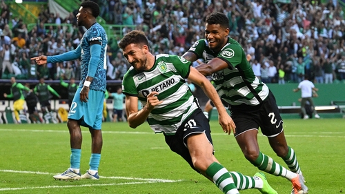 Paulinho turns away after putting his side in front