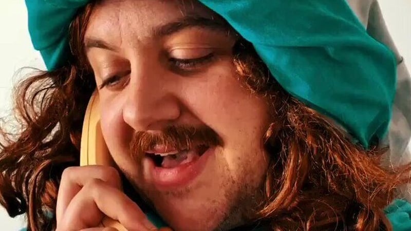 Shane Daniel Byrne, giving it his best Irish Mammy