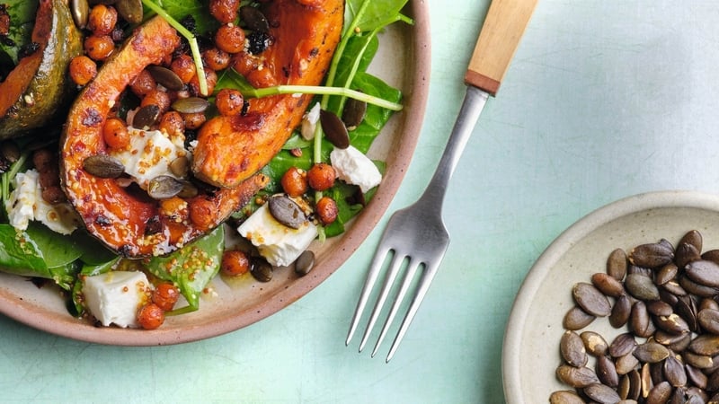 A healthy salad with an autumnal twist.