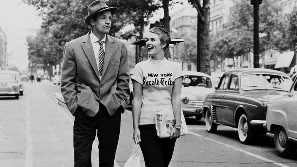 Jean-Paul Belmondo and Jean Seberg in Godard's À bout de souffle (1960)