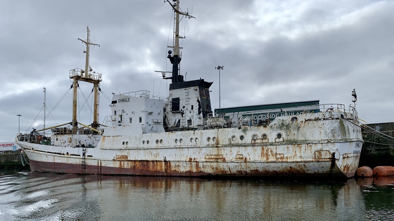 The Shingle has been tied up in Dublin Port for years