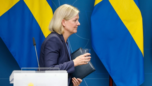 Swedish PM Magdalena Andersson said she would ask the speaker of parliament tomorrow to relieve her of her duties as prime minister