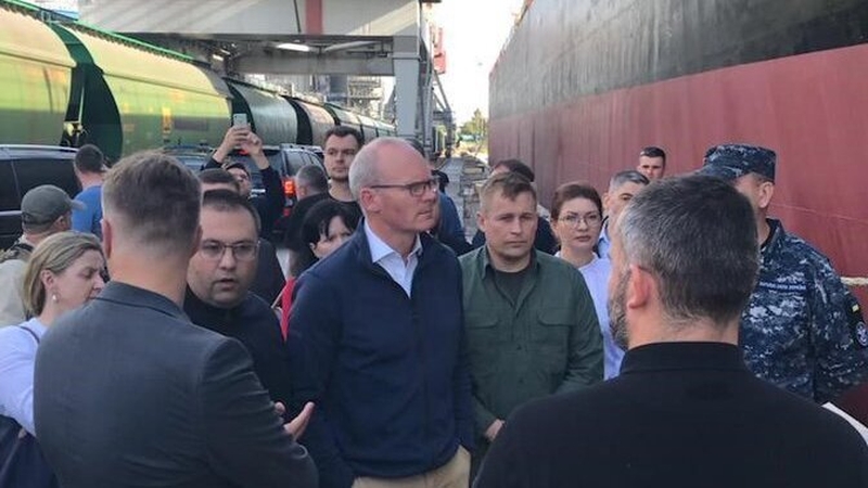 Minister Coveney visits Odesa ahead of his UN update next week (Pic: Dept of Foreign Affairs)