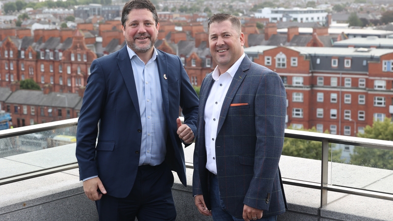 Fexillon's Kieran Beggan and Chris Teddy, Vice President at JE Dunn Construction