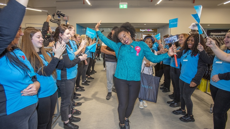 First customers are welcomed to the new Penneys Store in Tallaght