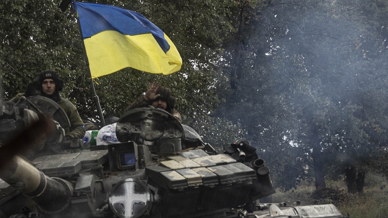 Ukrainian forces arrive at the Izium city on September 14, 2022 after Russian Forces withdrawal Photo: Getty Images