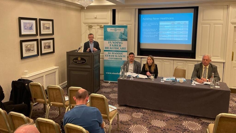 Sinn Féin's health spokesperson David Cullinane launches his party's alternative budget for health