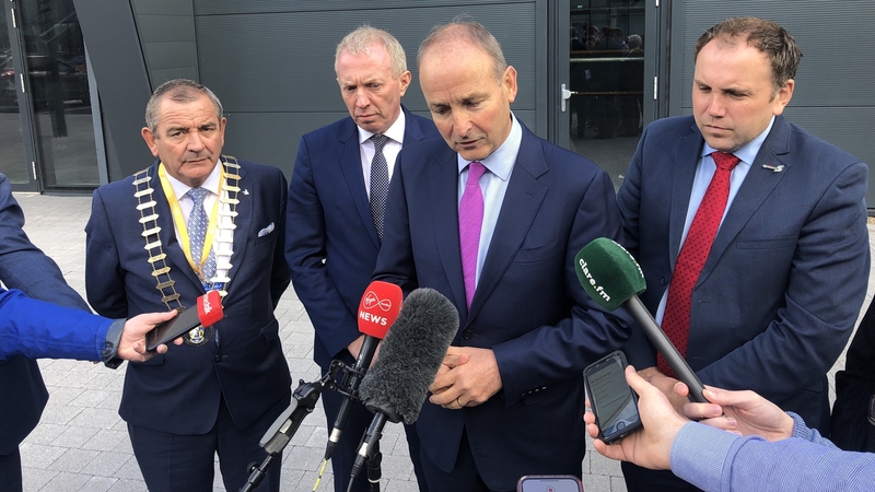Taoiseach Micheál Martin speaking in Shannon