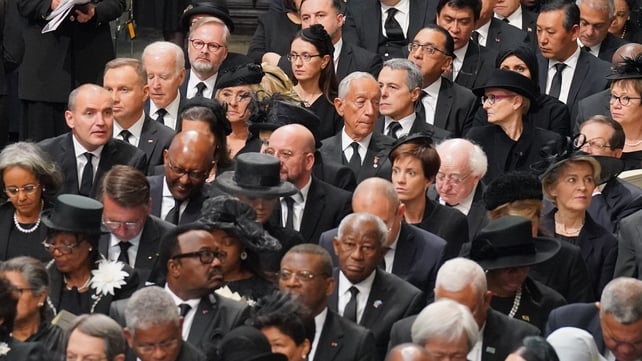 World leaders, President Michael D Higgins among them, pack Westminster Abbey for the royal ceremony (Dominic Lipinski/PA)