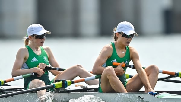 Margaret Cremen, right, and Aoife Casey had a great heat win