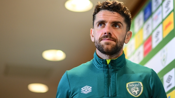 Robbie Brady met the media following training on Monday