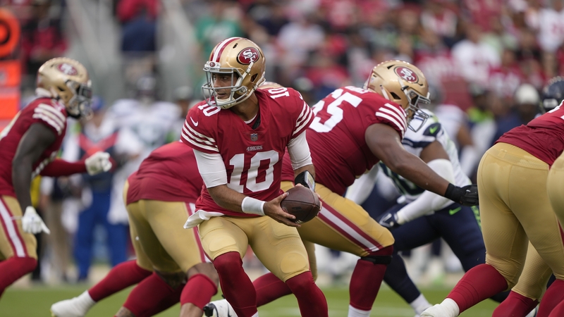 Jimmy Garoppolo in action against Seattle