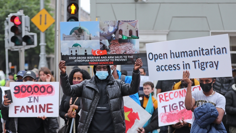People from Tigray, Ethiopia outside Leinster House last week