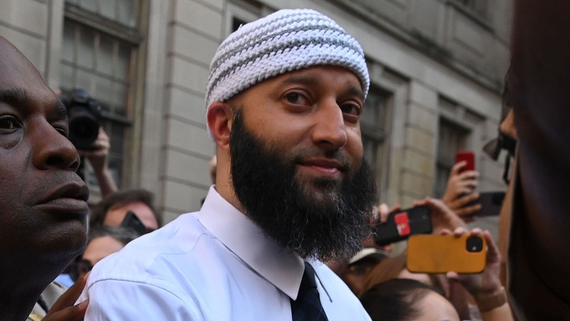Adnan Syed leaves the courthouse after being released from prison in Baltimore