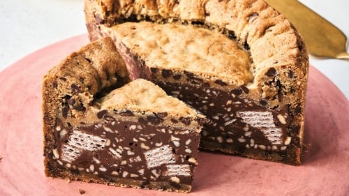 Chocolate wafers, hazelnut spread and cookie dough combine to create this showstopping dessert.