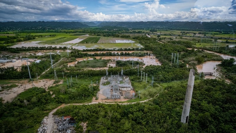 A flooded area in Arecibo, Puerto Rico