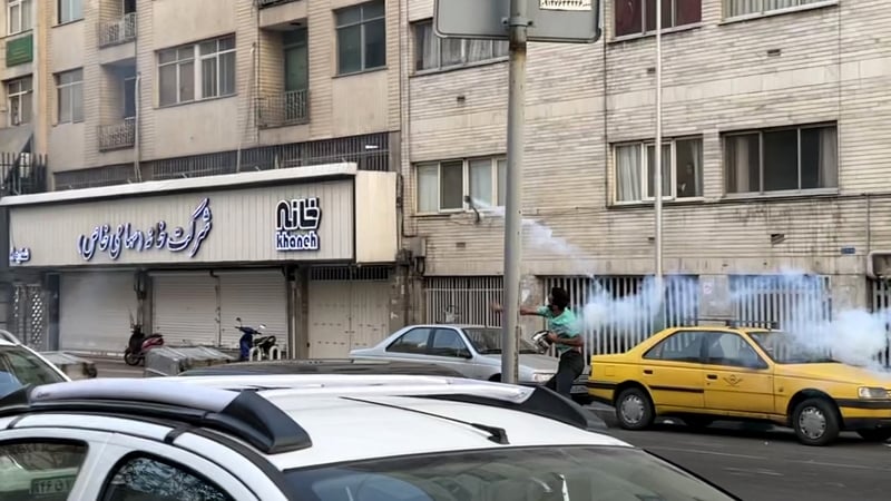 A protest in Iran following the death of Mahsa Amini, a woman who died after being arrested by the Islamic republic's 'morality police'