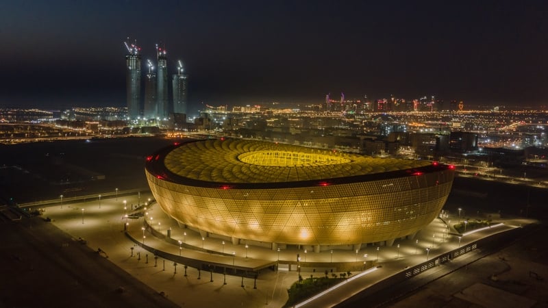 A view of the Lusail Stadium in Doha - venue for 2022 World Cup final