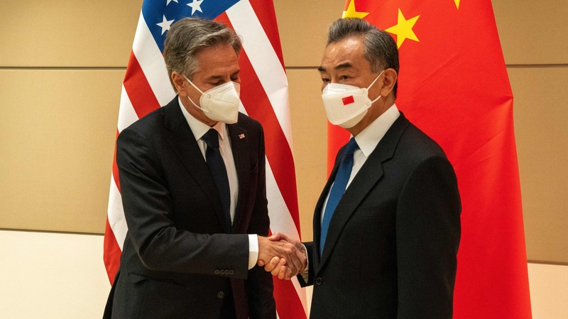 US Secretary of State Antony Blinken and Chinese Foreign Minister Wang Yi shook hands in New York on the margins of the United Nations General Assembly