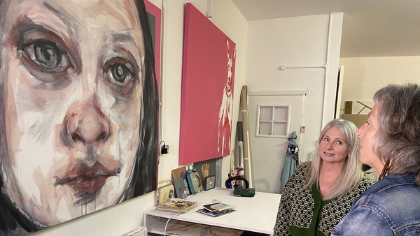 Artists admiring their work in Wexford