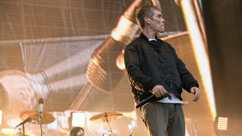 Reni and Ian Brown of The Stone Roses perform at Marlay Park on July 9, 2016 in Dublin. (Photo by Kieran Frost/Redferns)