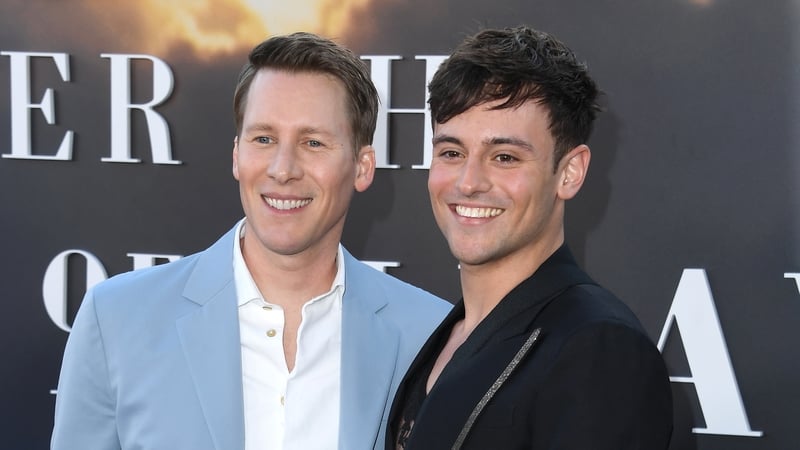Dustin Lance Black with his husband Tom Daley