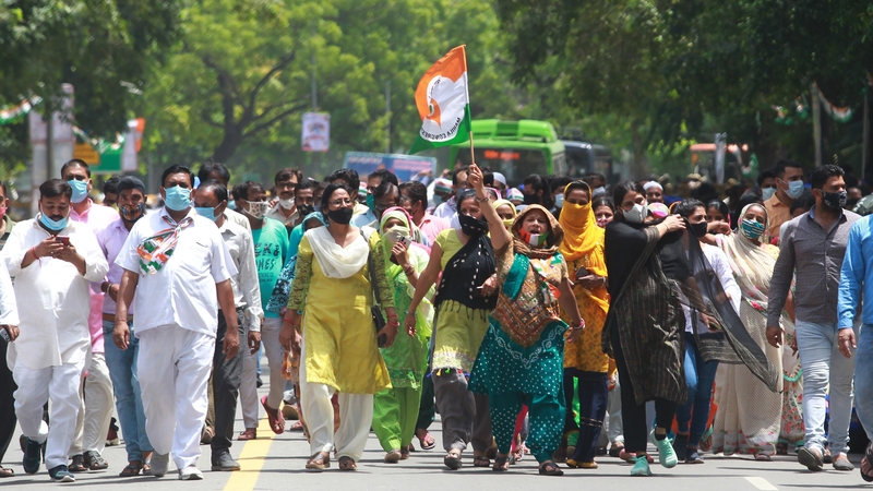 Many people took to the streets following the student's death
