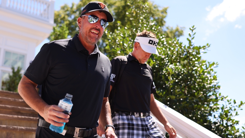 Mickelson and Poulter (R) are two of LIV Golf's most high profile players