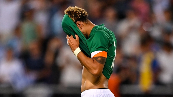 Tyreik Wright reacts after missing his penalty during the shootout
