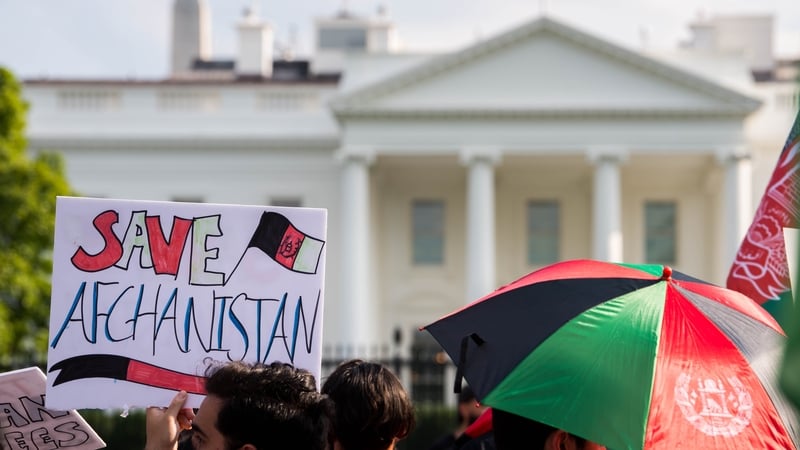 A 'Safe Afghan Lives' protest held in August 2021 in Washington (File Image)