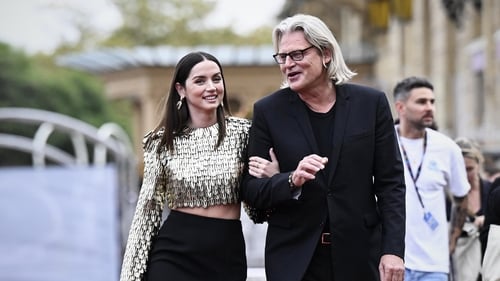 Blonde's leading lady Ana de Armas with director Andrew Dominik