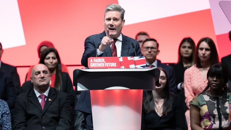 Labour leader, Keir Starmer delivers his keynote speech to the Labour Party Conference in Liverpool