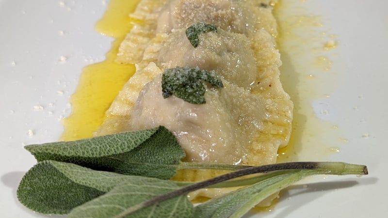 Massimiliano's ravioli cavolo and pancetta: Today