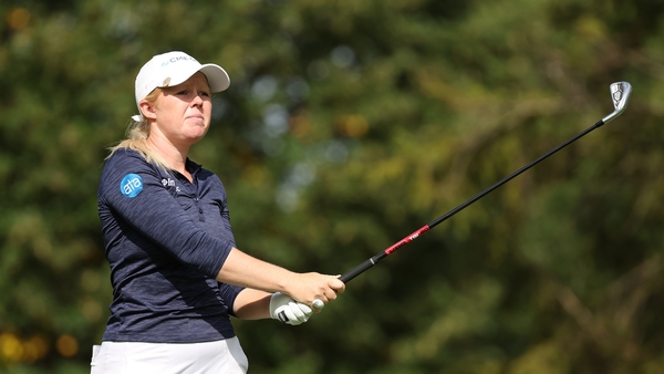 Stephanie Meadow is out on the course early