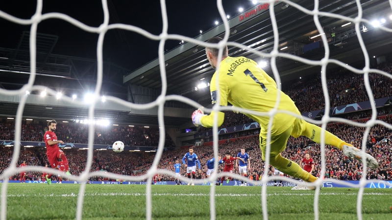 Mohamed Salah scores from the penalty spot