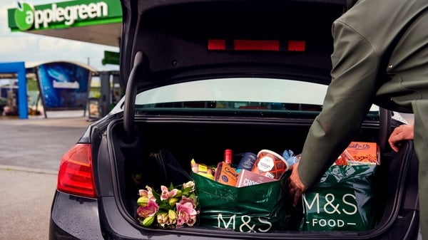 The four Applegreen stores taking part in the M&S pilot are in Celbridge in Co Kildare, Kinsealy in Co Dublin, Mountgorry in Co Dublin and at the M11 service at Cullenmore in Co Wicklow